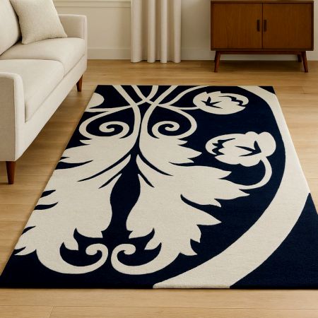 Hand Tufted Floral Wool Rug